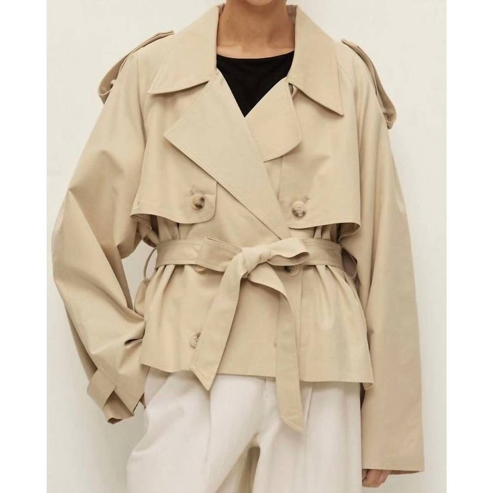 Elodie Light Tan Trench Coat